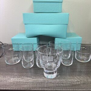 TIFFANY & CO Holiday Inn Club Vacations 11 Glass Set W/ Logo